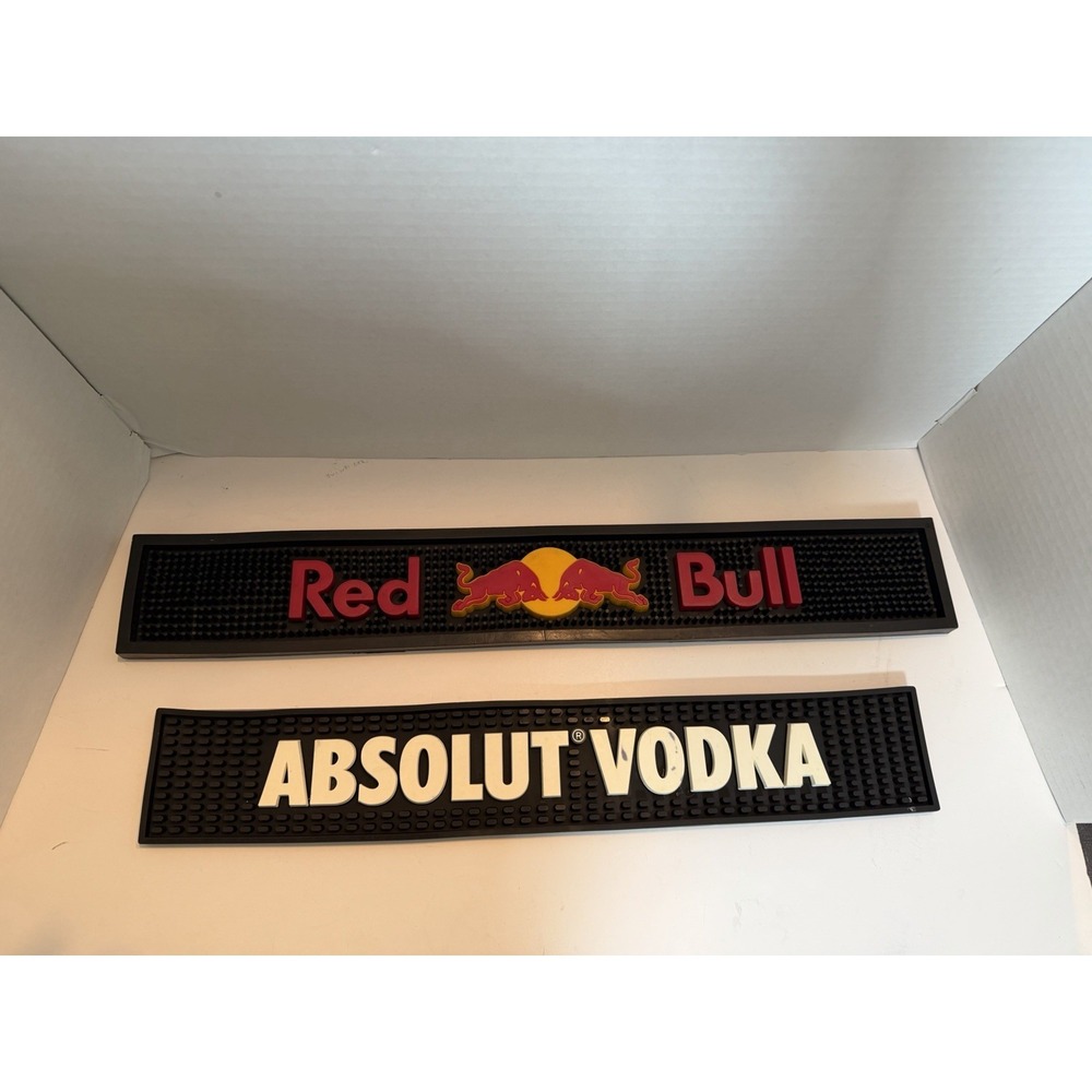 Lot of 2 Bar Mats Red Bull and Absolut Vodka
